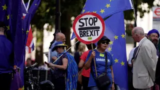 manifestantes contra el brexit en Londres