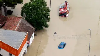 Inundaciones en el municipio alicantino de Dolores tras la gota fría.