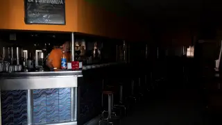 Uno de los bares afectados por el apagón