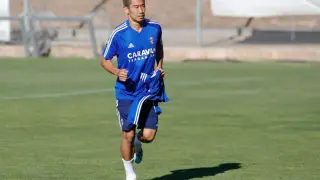 Shinji Kagawa, esta mañana en la Ciudad Deportiva al inicio del entrenamiento, el último antes de recibir al Cádiz.