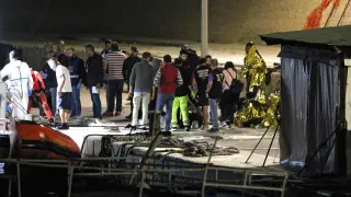 Rescate de migrantes en Lampedusa.