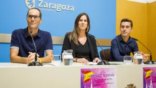 Presentación del Campeonato de España de patinaje artístico alevín e infantil en el Ayuntamiento de Zaragoza