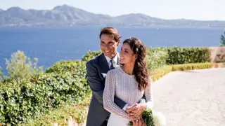 Posado de boda de Rafa Nadal y Mery Perelló