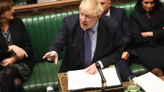 Boris Johnson, durante el debate del martes en el Parlamento británico