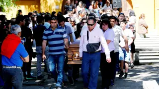 Funeral de José Miguel Uribe, fallecido de un disparo efectuado el lunes por un soldado en Curicó