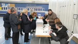 Votaciones en Huesca.