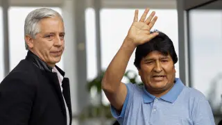 Evo Morales, a su llegada a México.