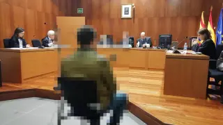 El guardia civil, durante el juicio celebrado el pasado 30 de octubre en la Audiencia de Zaragoza.