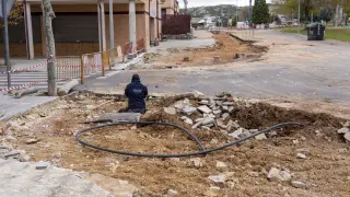 Obras de eliminacion de arbolado en el barrio de la fuenfresca de Teruel.Foto Antonio Garcia/bykofoto. 22/11/19 [[[FOTOGRAFOS]]]