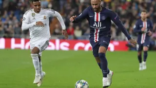 Acción del partido Real Madrid Paris Saint Germain