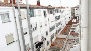 Estado en que ha quedado la vivienda de Las Fuentes, tras la explosión.