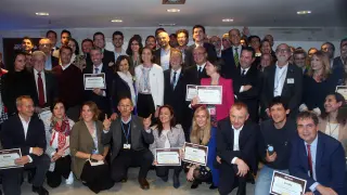 Foto de familia de los premiados en la Cumbre del Clima en Madrid
