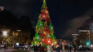 Recreación del aspecto del árbol de Navidad que se colocará en la plaza de Paraíso.