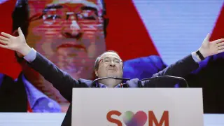 Miquel Iceta tras ser reelegido este sábado como líder de los socialistas catalanes durante la segunda jornada de su congreso celebrado en Barcelona