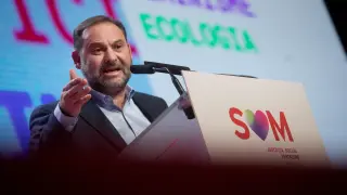 El secretario de organización del PSOE, José Luis Ábalos, durante la clausura el pasado sábado del XIV congreso del PSC.