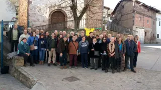 Representantes de la España Vaciada reunidos en Nieva de Cameros.