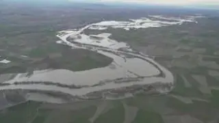 La riada del Ebro, desde el aire