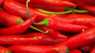 Pimiento picante o peperoncino, también conocido como chile o chili pepper en otros países.