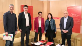 Reunión de PSOE y Bildu este martes.