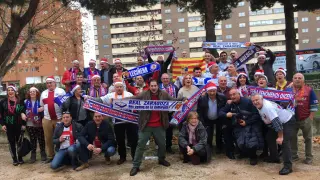 Las aficiones del Real Zaragoza y del Huesca, juntas.