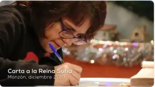 Captura del vídeo enviado a doña Sofía.