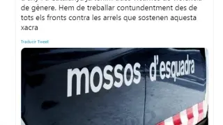 El presidente de la Generalitat ha publicado un comentario en Twttier lamentando el doble crimen en la madrugada de Reyes.