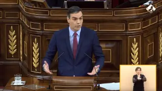Pedro Sánchez, en su discurso del tercer pleno de investidura.
