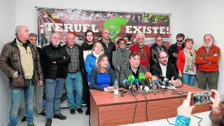 Teruel Existe expone lo pactado en el acuerdo de investidura/2020-01-08/ Foto: Jorge Escudero [[[FOTOGRAFOS]]]