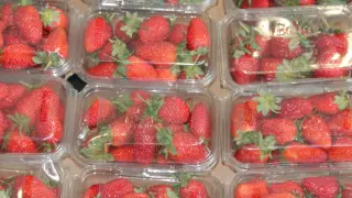 Fresas en un supermercado