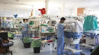 Imagen de archivo de la unidad de niños prematuros del hospital Miguel Servet.