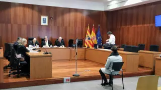 El acusado, durante el juicio celebrado este jueves en la Audiencia de Zaragoza.