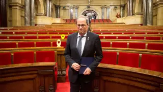 Joaquim Torra en el Parlamento catalán.