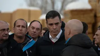 Pedro Sánchez visita Cantavieja para conocer los daños del temporal.