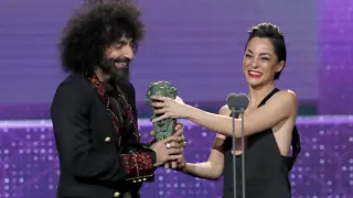 Natalia Moreno y Ara Malikian, en la gala de los Goya.