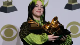 Billie Eilish, en los Premios Grammy.