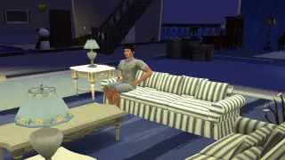 Una escena de Los Sims.