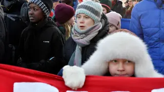 Huelga contra el cambio climático en Suecia a la que ha asistido Greta Thunberg