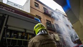 Incendio en la calle de San Agustín
