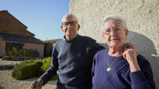 Ramón y Jacinta, esta semana en su casa en Valtorres.