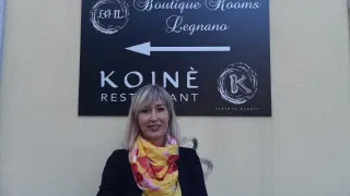 Johanna Isasa, en el restaurante que regenta en Lugnano, cerca de Milán.