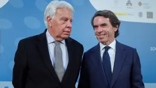 Felipe González y José María Aznar han coincidido este jueves en un congreso.
