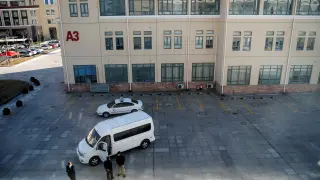 FILE PHOTO: A general view of building A3 of the Shanghai Public Clinical Center, where the coronavirus patients are quarantined, in Shanghai