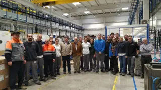 Trabajadores de la factoría de Sigit en Calatayud