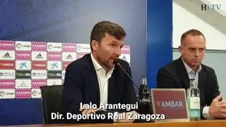 El director deportivo del Real Zaragoza, Lalo Arantegui, que acaba de renovar por cuatro temporadas más en el club, ha aludido en rueda de prensa a la "fantástica relación" que mantiene con Víctor Fernández, con quien no contempla otro escenario en el futuro del Real Zaragoza.