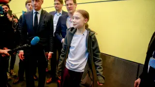 Swedish climate activist Greta Thunberg in Brussels