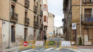 Vista general de una calle en la localidad riojana de Haro, este sábado, donde se concentran 31 de los 39 casos positivos que hay en La Rioja