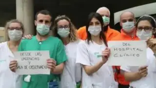 Los sanitarios del Hospital Clínico de Zaragoza han grabado un vídeo agradeciendo el apoyo de los ciudadanos y solicitando más medios para acabar con la crisis del coronavirus