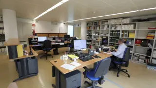 En el Ayuntamiento de Huesca, solo trabaja presencialmente un tercio del personal de oficinas.