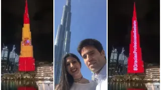 Beatriz Sin y Pablo Mayayo, pareja que reside y trabaja en Dubái.