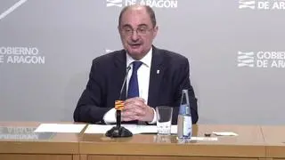 El presidente de Aragón, Javier Lambán, ha valorado este domingo la prórroga del estado de alarma 15 días más.
